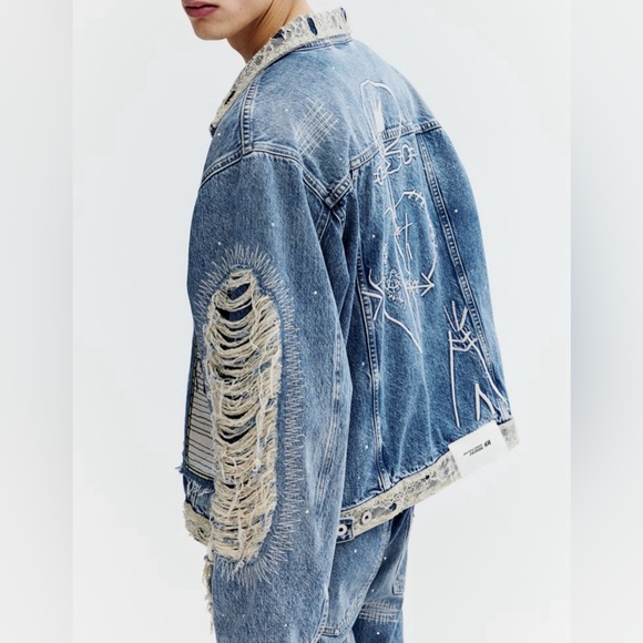 Hm basquiat regular fit denim jacket small - Picture 3 of 10